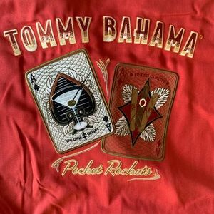 RED TOMMY BAHAMA EMBROIDERED XXL SHIRT